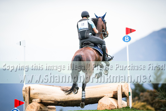 Pan American Games in Santiago, Chili 2023 -- Rufino Emilio DOMINGUEZ MIDON-SVR Edecan de La Luz (URU) during cross-country test in eventing at the Pan American Games Santiago, Chile 2023PanAm23brinkm